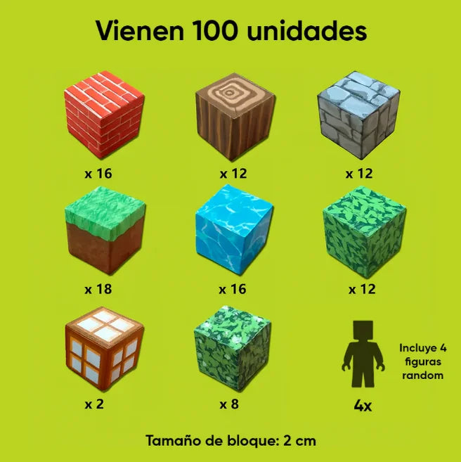 Minicraft- Cubos Magneticos 100 pcs